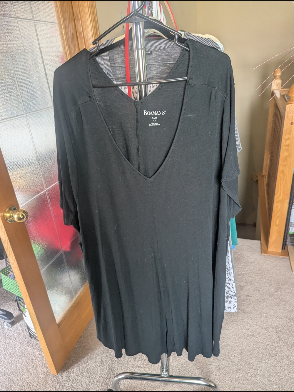 ❤️Roaman's Black V-Neck Dress 4X 34/36